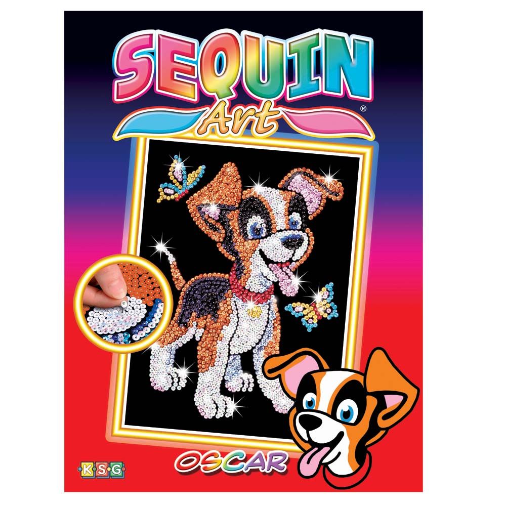 KSG crafts, Изкуство с пайети, Кученце, голям размер