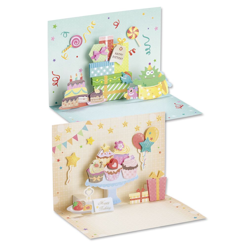Folia Bringmann, Комплект за изработка на 3D картички 2 комплекта, Рожден ден