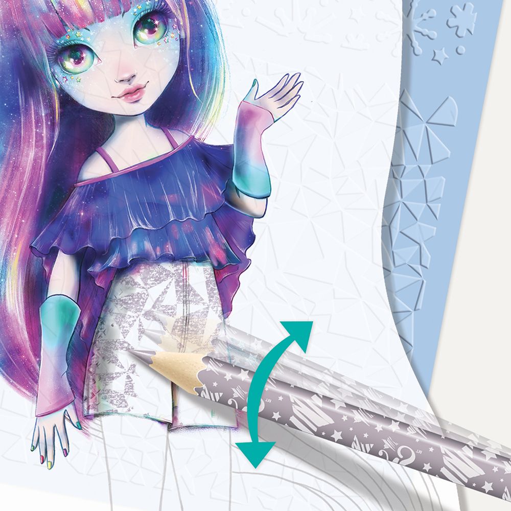 Книжка за рисуване със шаблони и стикери, Мода с Изадора