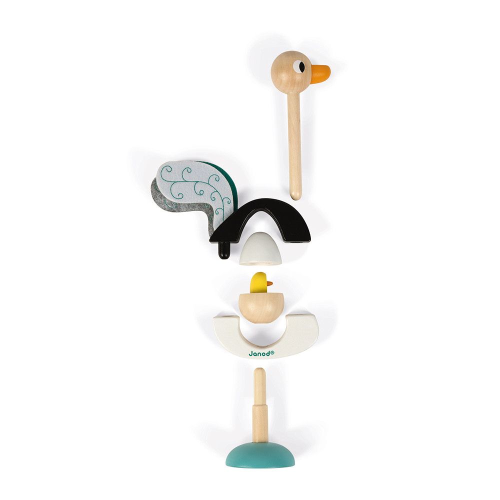 Дървена низанка, Щраус с малко щраусче