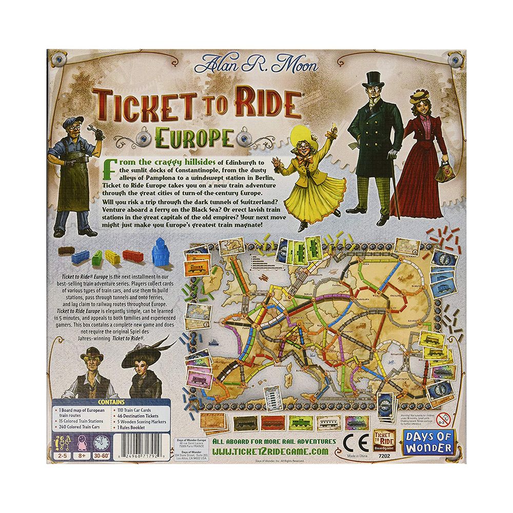 Ticket to Ride - Europe, настолна игра