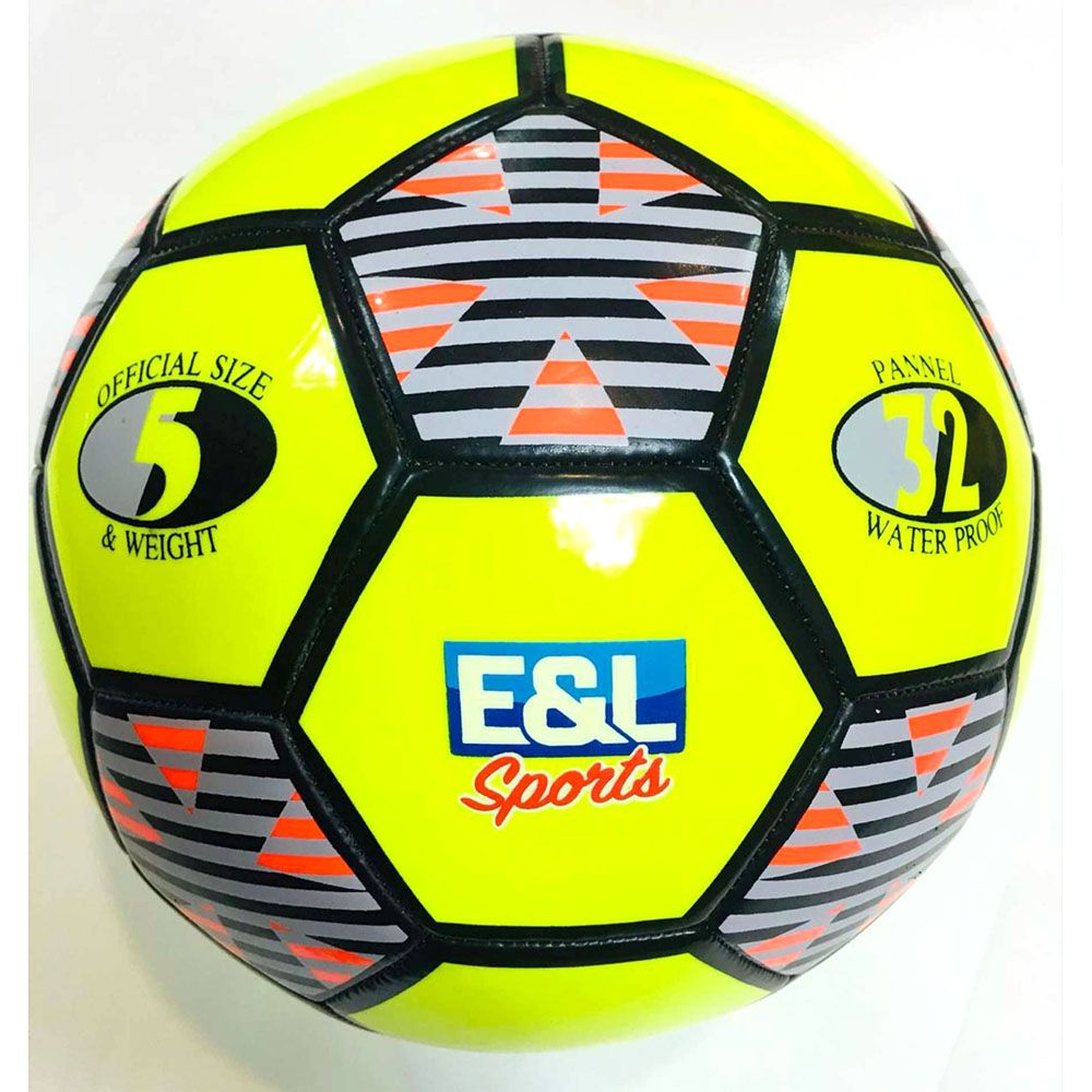 Футболна кожена топка, Champion, жълт