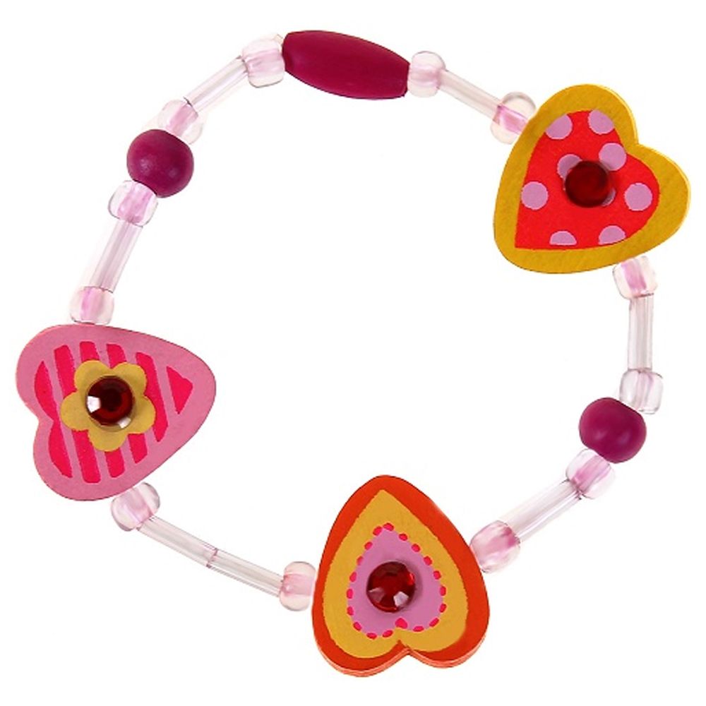 Woodyland, Дървена гривна с мъниста, Сърца