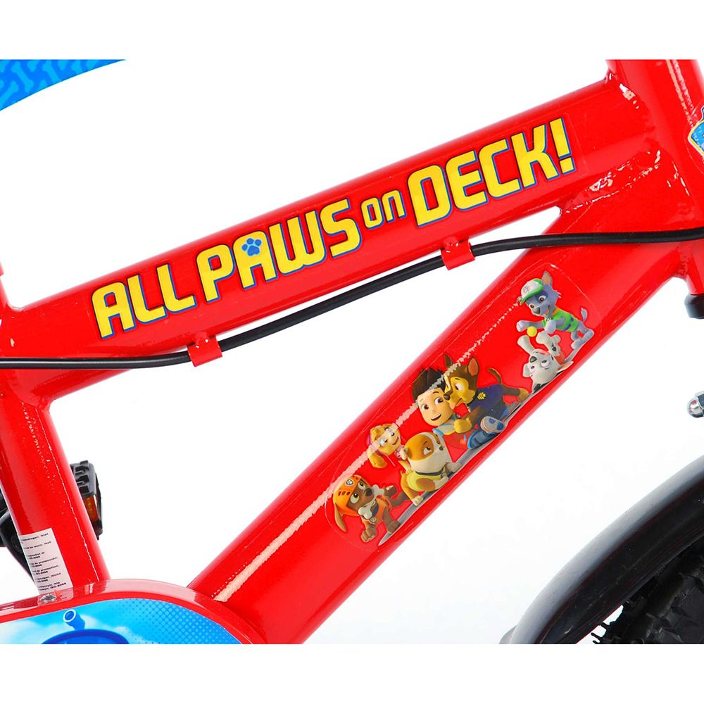 Детски велосипед с помощни колела Пес Патрул, 12 инча