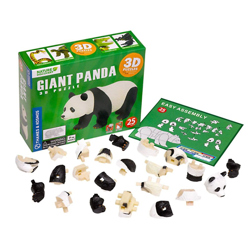 3D пъзел, Панда, 25 части