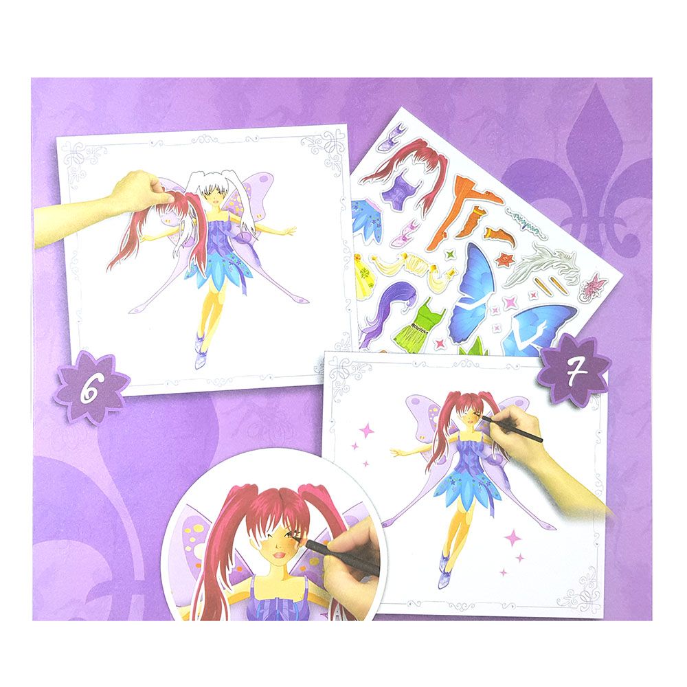 Книжка за рисуване със стикери и шаблони, Вълшебен свят