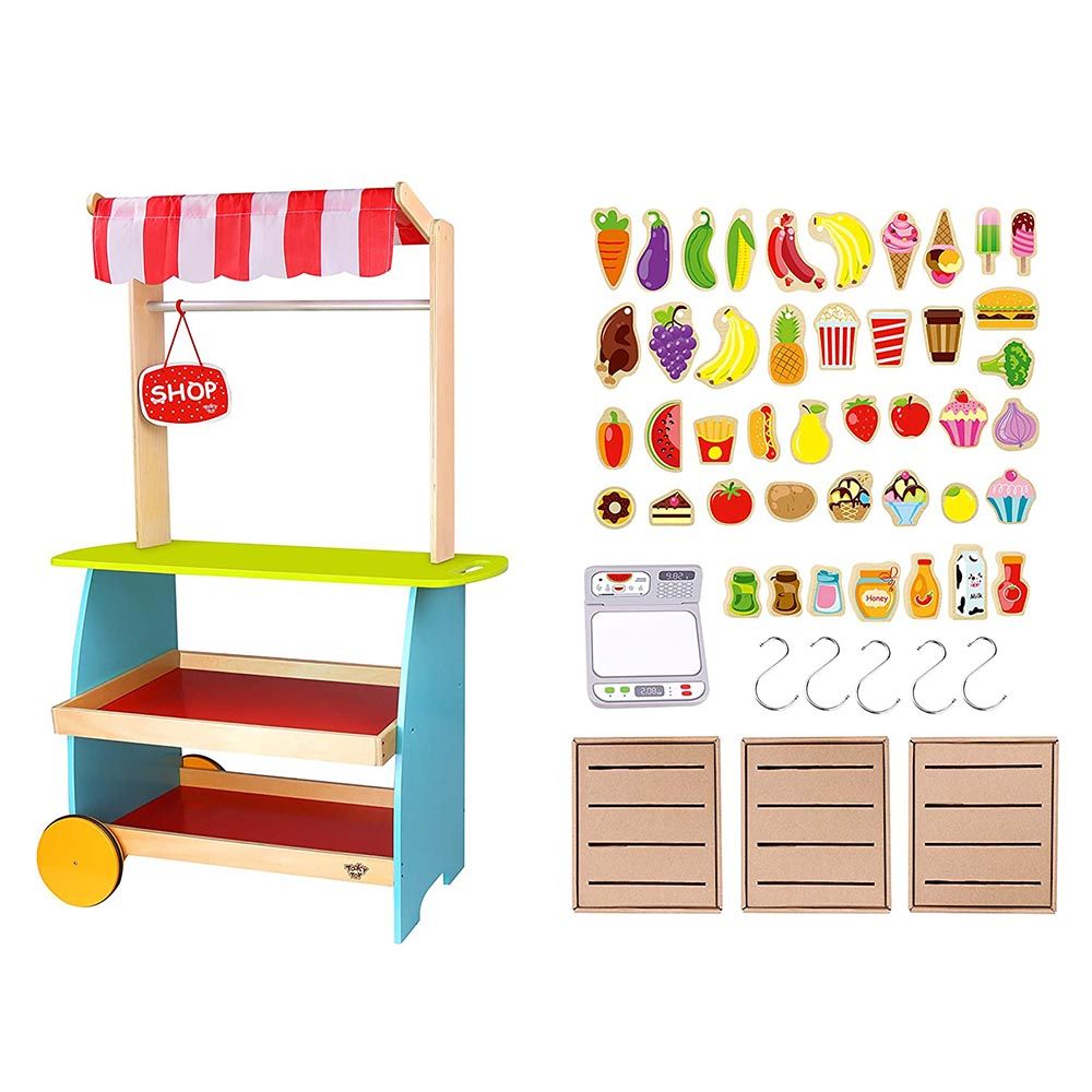 Детски дървен магазин за хранителни продукти