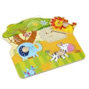 Дървен пъзел с дръжки, Африканските животни