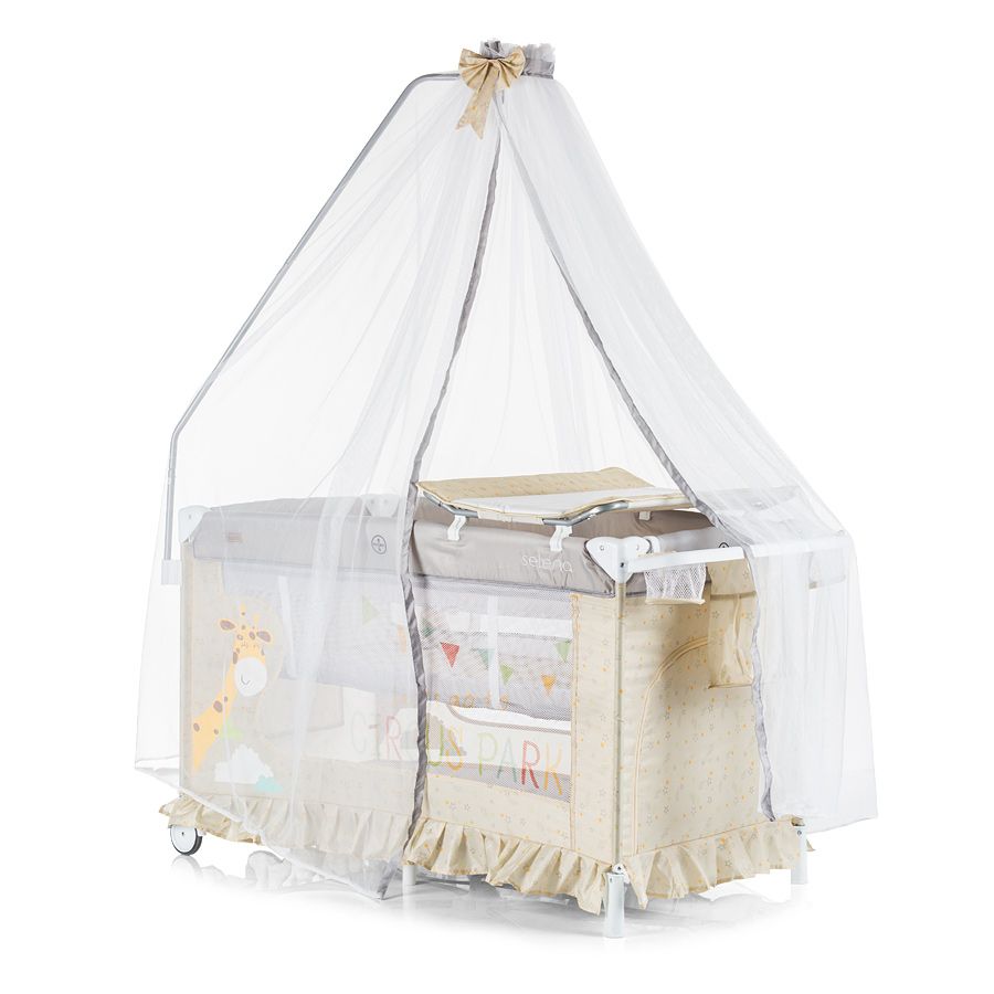 Chipolino, Kошара за спане и игра със балдахин, Селена, , бежова
