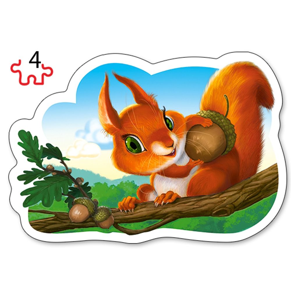 Горски животни, пъзел с 3, 4, 6 и 9 елемента