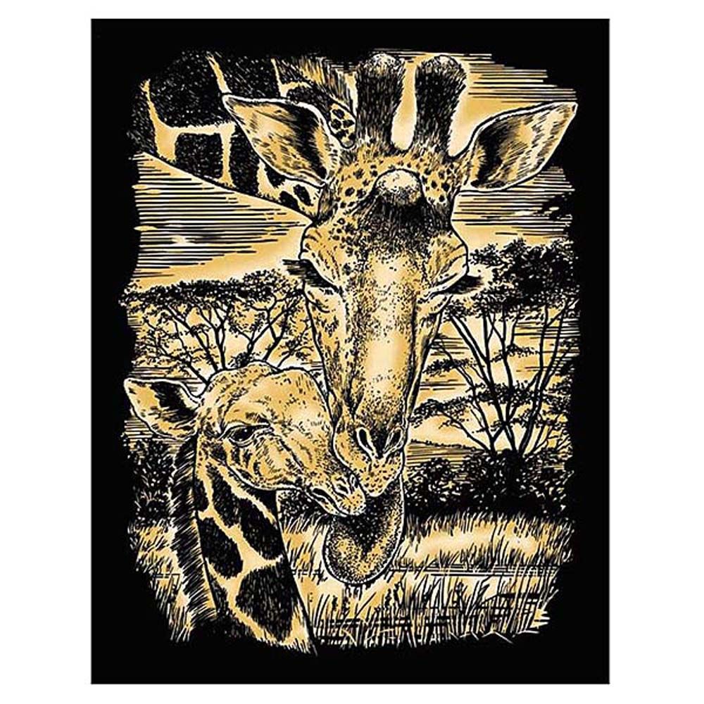 KSG crafts, Гравиране на златна основа, Жирафи