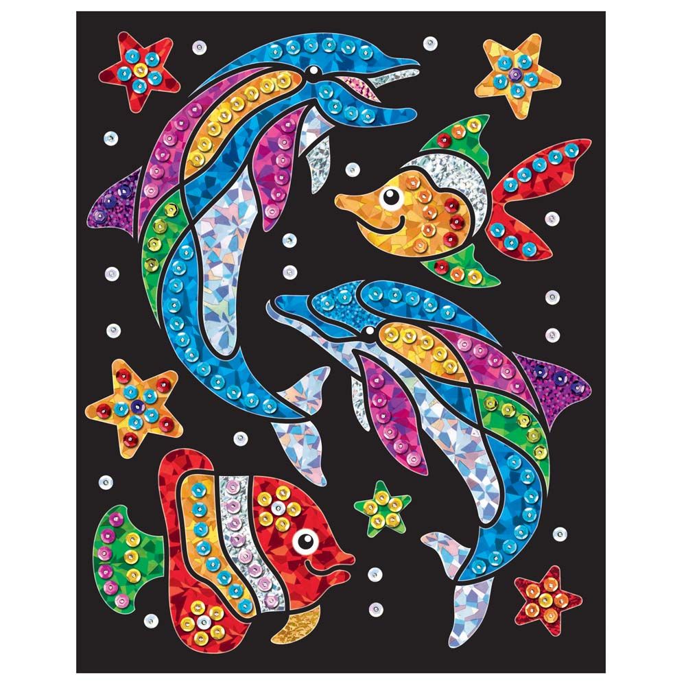 Изкуство с пайети и фолио, Делфини