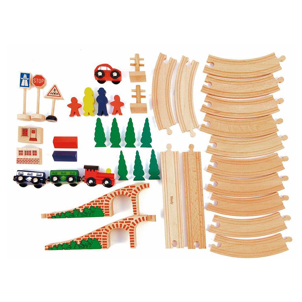 Дървено влакче с релси, 40 части
