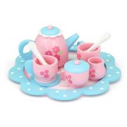 Дървен сервиз за чай