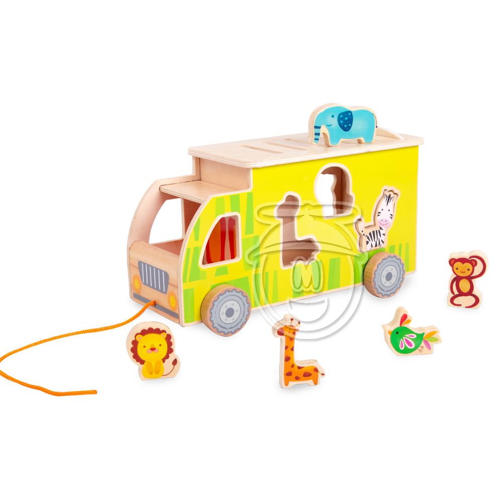 Classic world, Дървен камион сортер, Животни