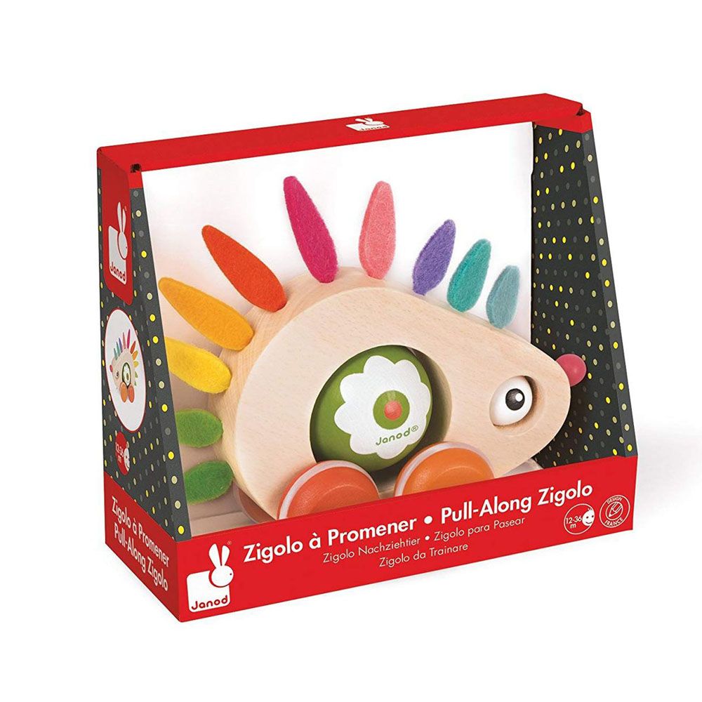 Janod, Играчка за дърпане, Ежко