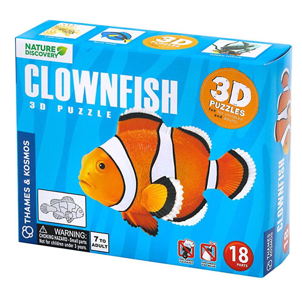 THAMES & KOSMOS, 3D пъзел, Риба клоун, 18 части