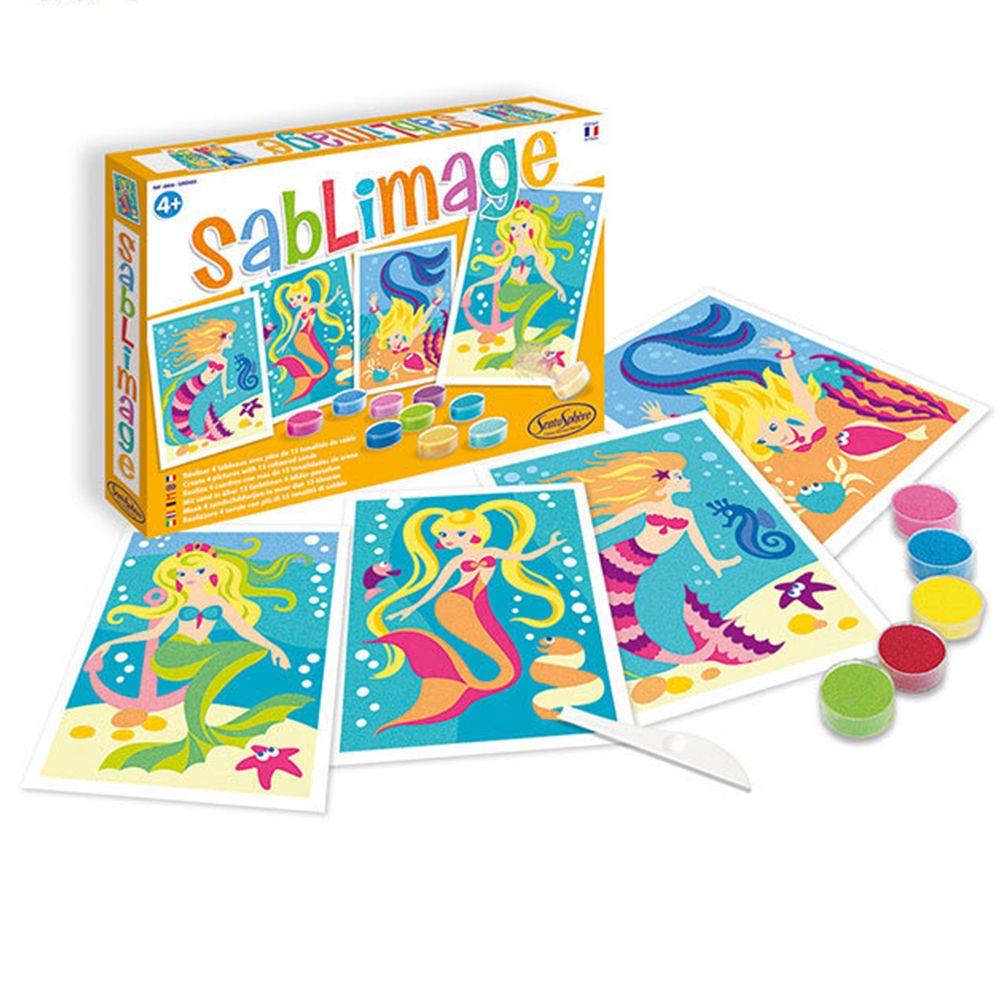 Kомплект за рисуване с цветен пясък, Русалки