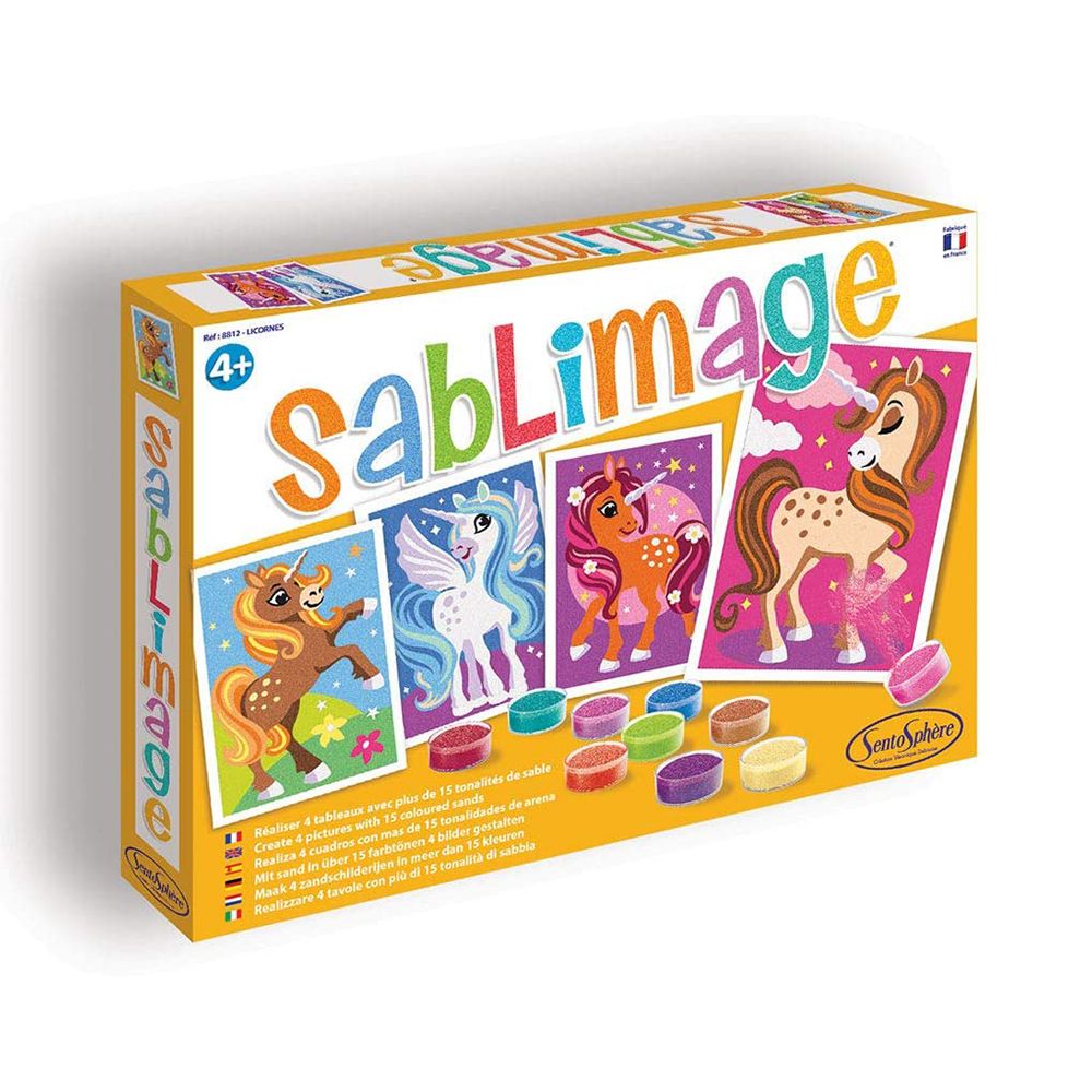 SentoSphere, Kомплект за рисуване с цветен пясък, Еднорози