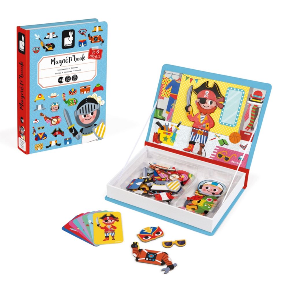Магнитна книга, Магнитна образователна игра, Момчета с магнитни дрехи, Janod