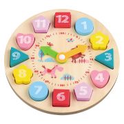 Дървен часовник-пъзел за обучение
