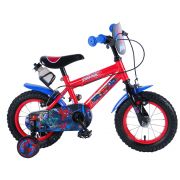 Детски велосипед Спайдермен, с помощни колела, 12 инча
