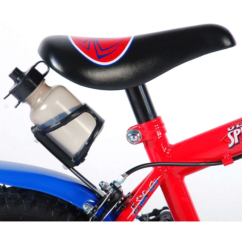 Детски велосипед Спайдермен, с помощни колела, 12 инча