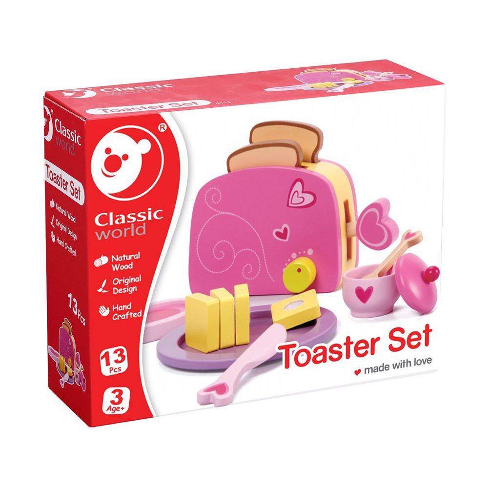Дървен детски тостер