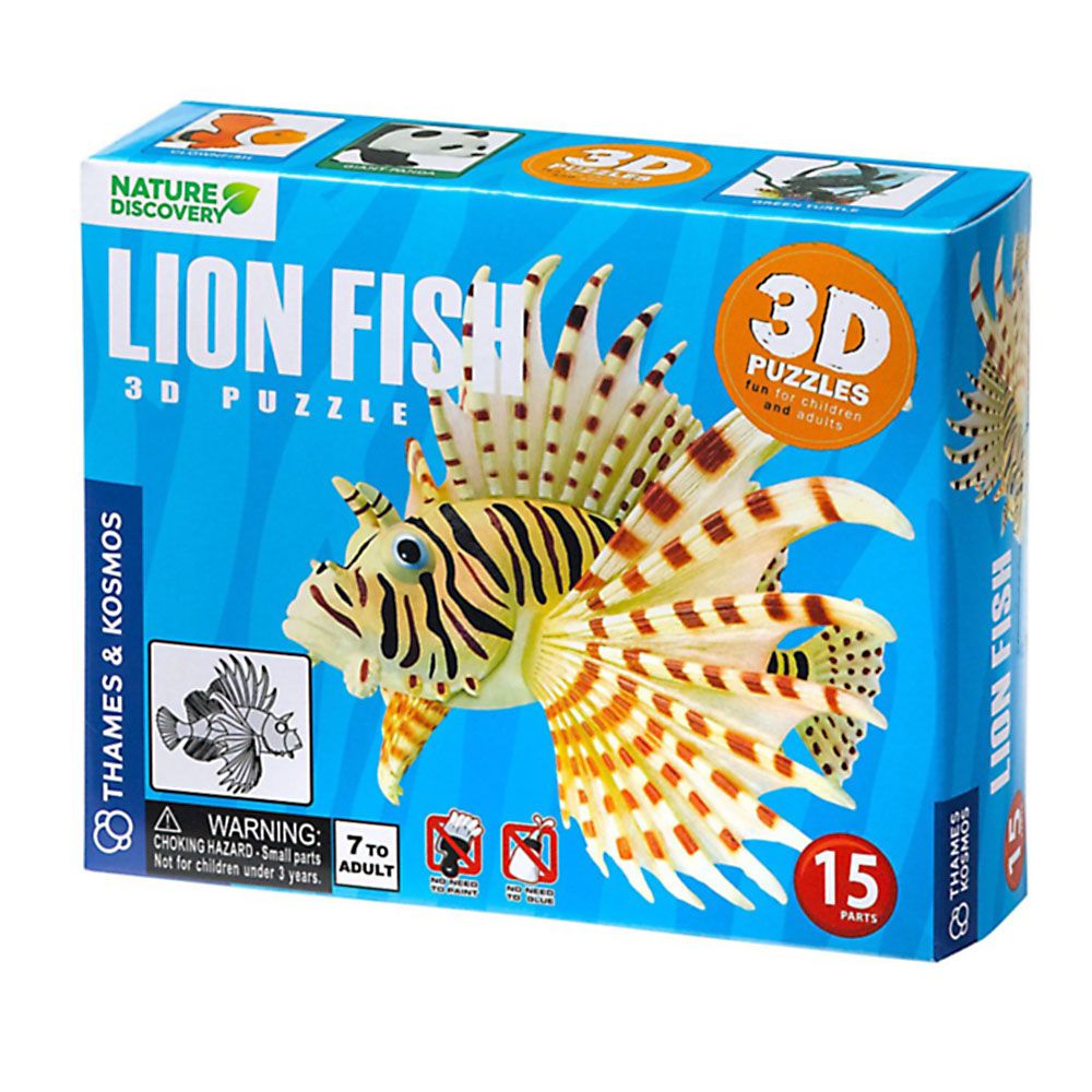 THAMES & KOSMOS, 3D пъзел, Риба лъв, 15 части