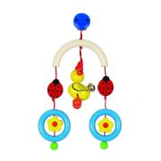 Бебешка дървена играчка, Мини трапец, Пате с калинка