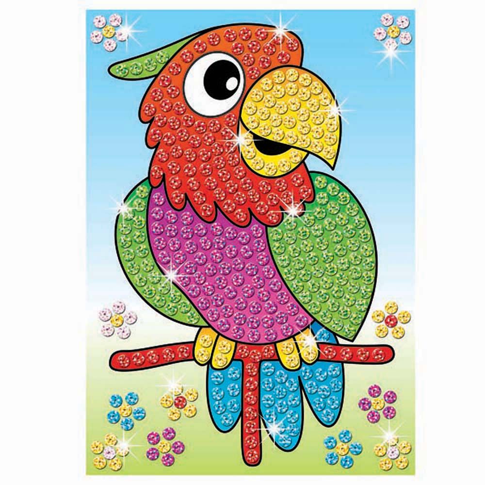 Изкуство с пайети Папагали