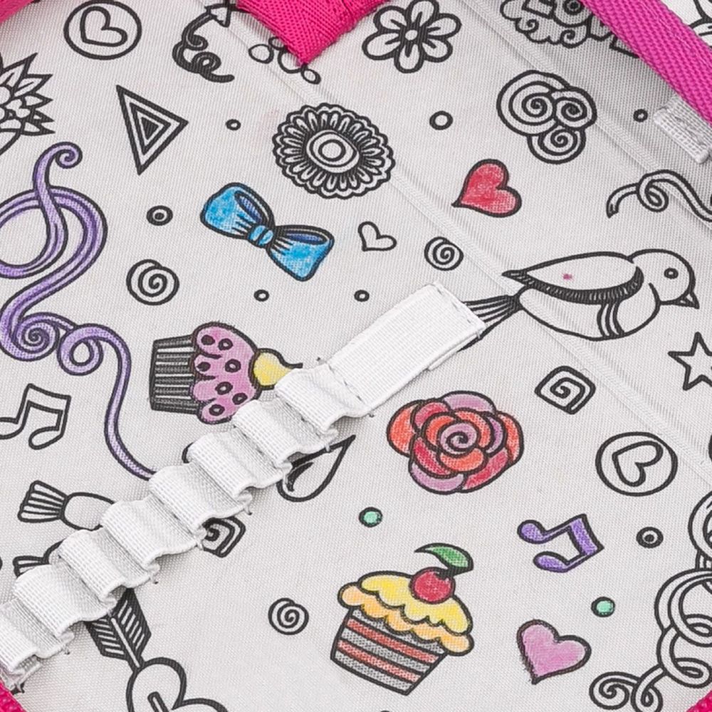 Ученически несесер с един цип, Нежни цветя