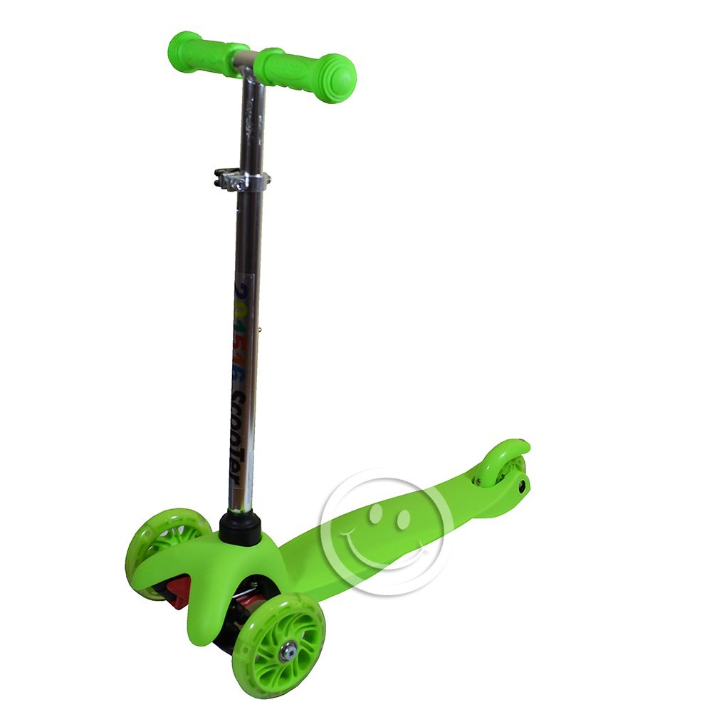 ScooTer, Тротинетка със светещи колела, зелена