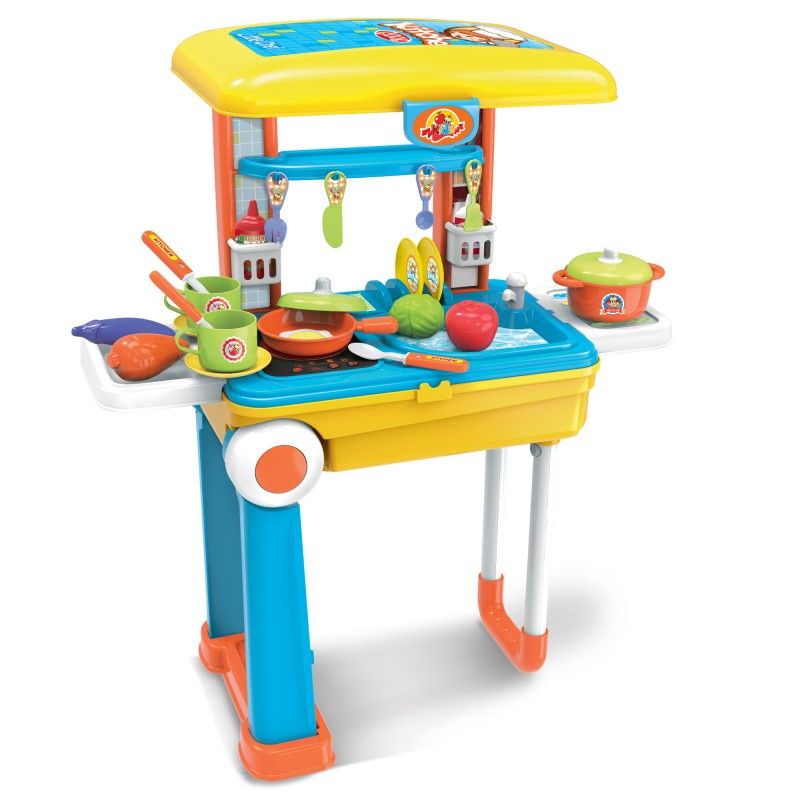 Buba, Детска кухня-куфар, 2 в 1, синя