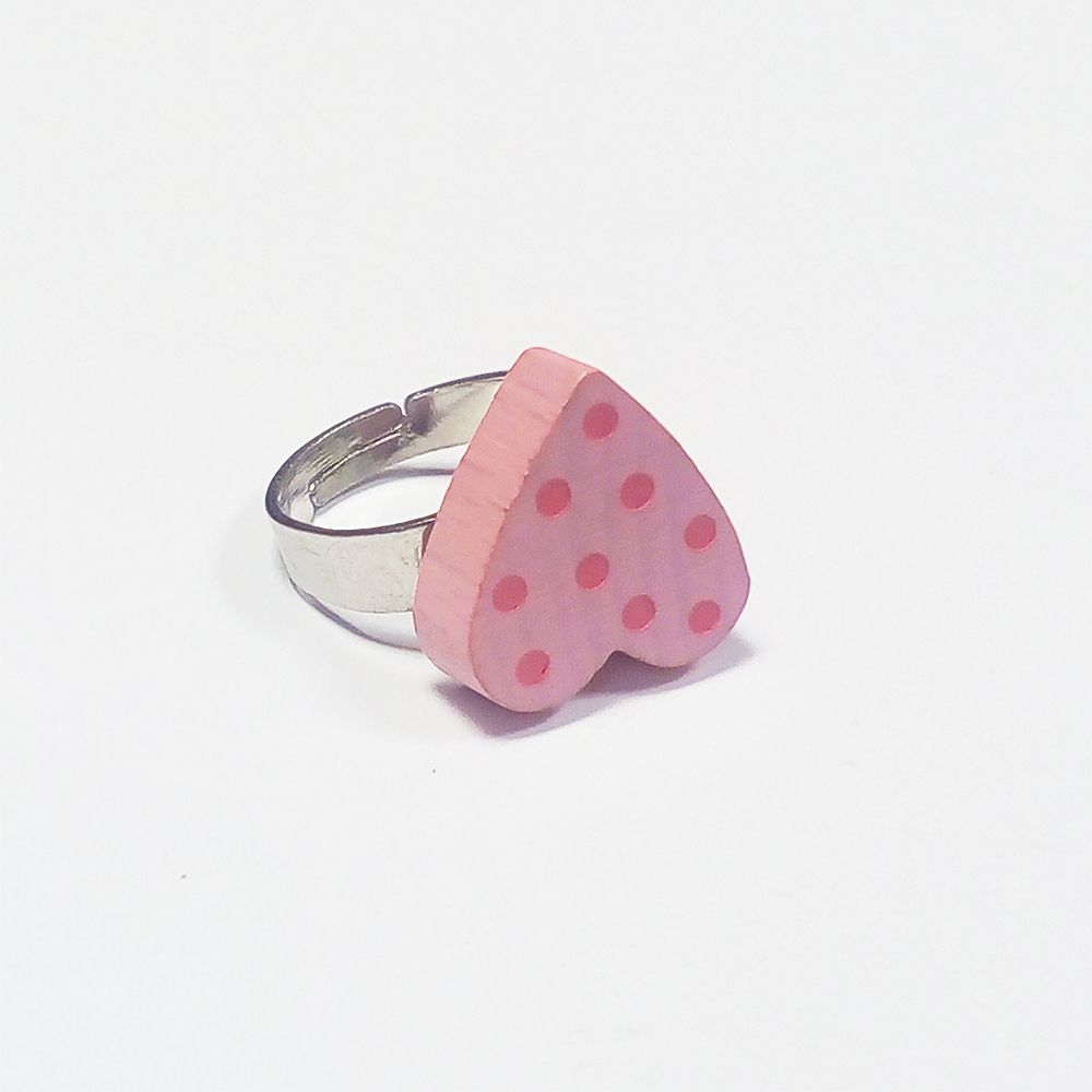 Woodyland, Пръстенче, Розово сърце с цикламени точки
