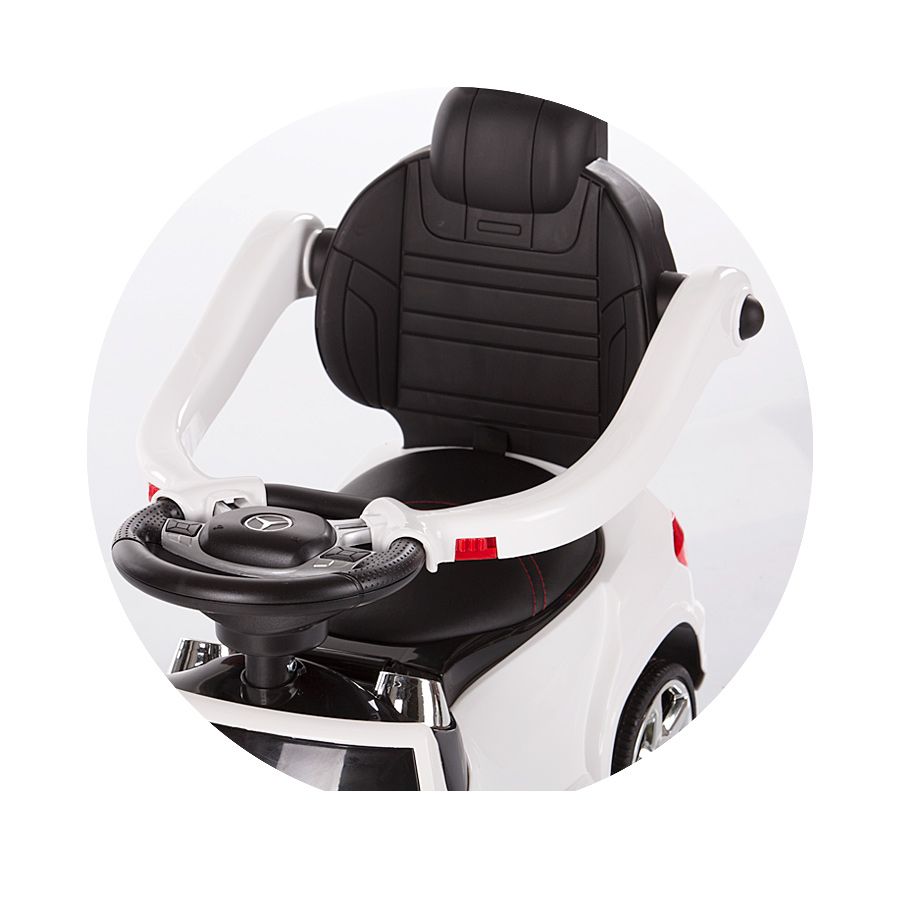 Количка за яздене с дръжка, Mercedes Benz GL63 AMG, бяла