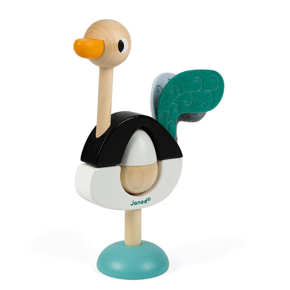 Дървена низанка, Щраус с малко щраусче