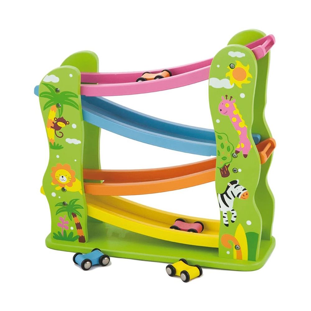 Viga toys, Дървено роли с колички, Джунгла