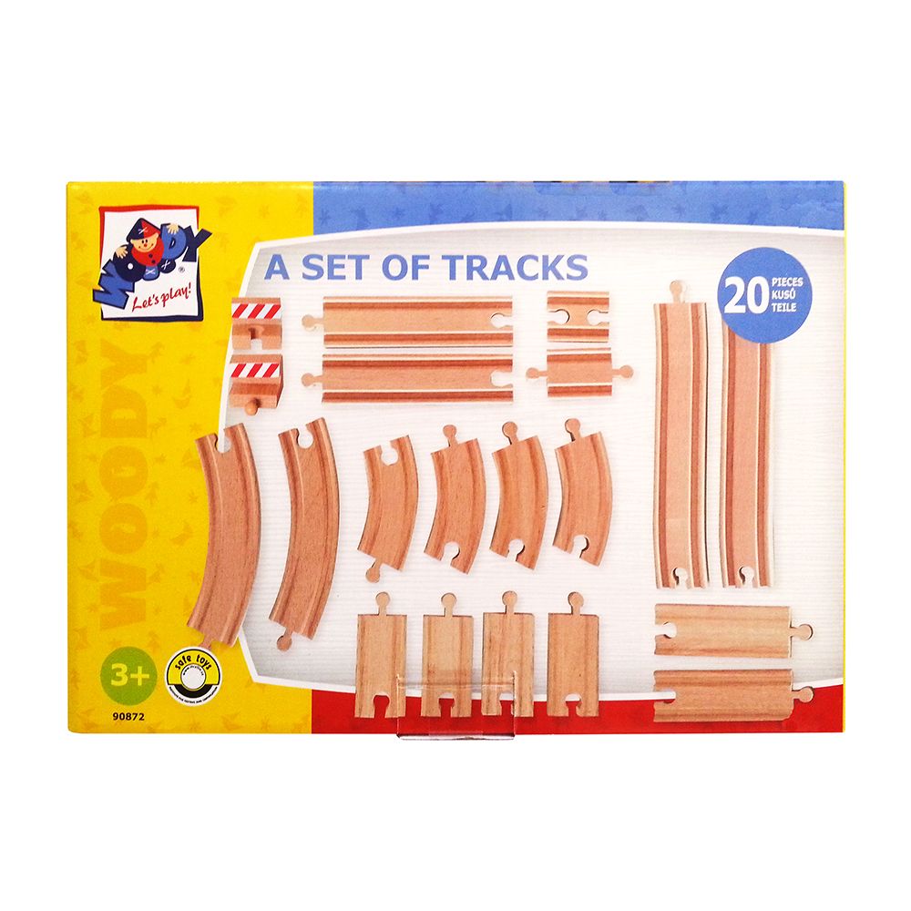 Комплект дървени релси