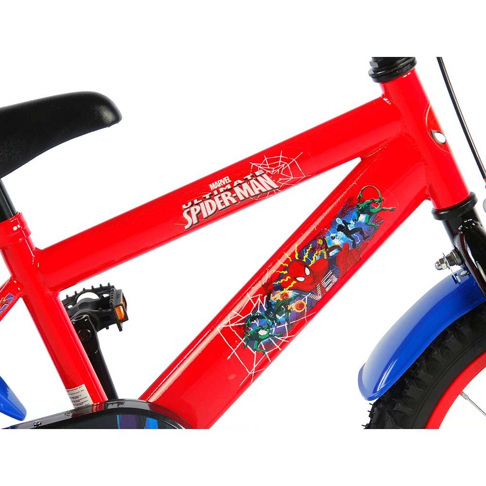 Детски велосипед, Спайдермен, с помощни колела, 16 инча