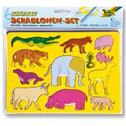 Комплект шаблони за рисуване, Животни, 6 бр.