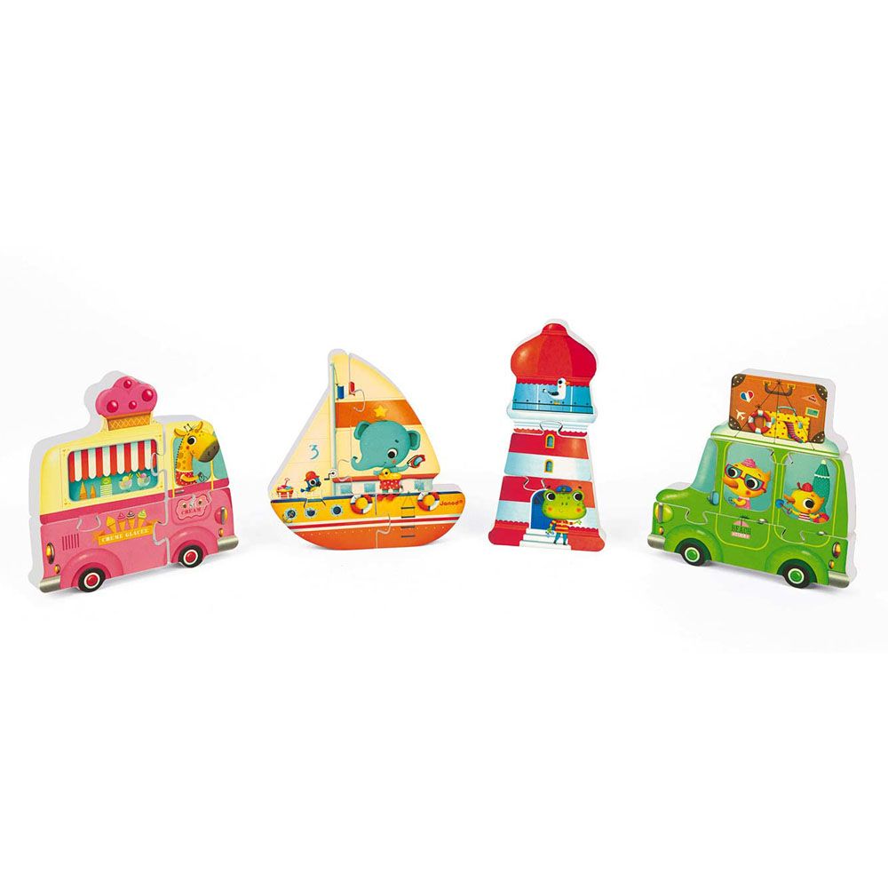 Janod, Дървени пъзели, Пътешествие, 4 броя