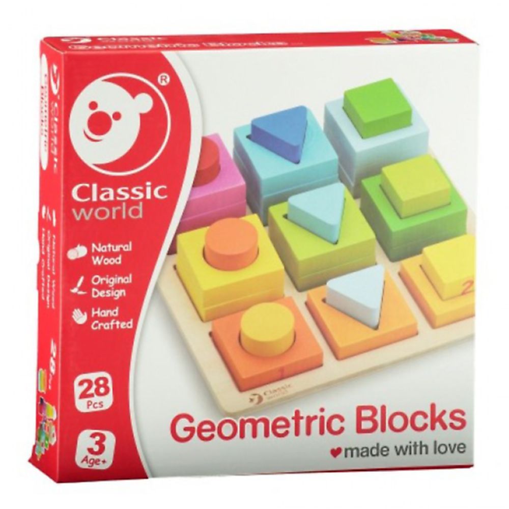 Пъзел сортер, Форми и цветове на различни височини