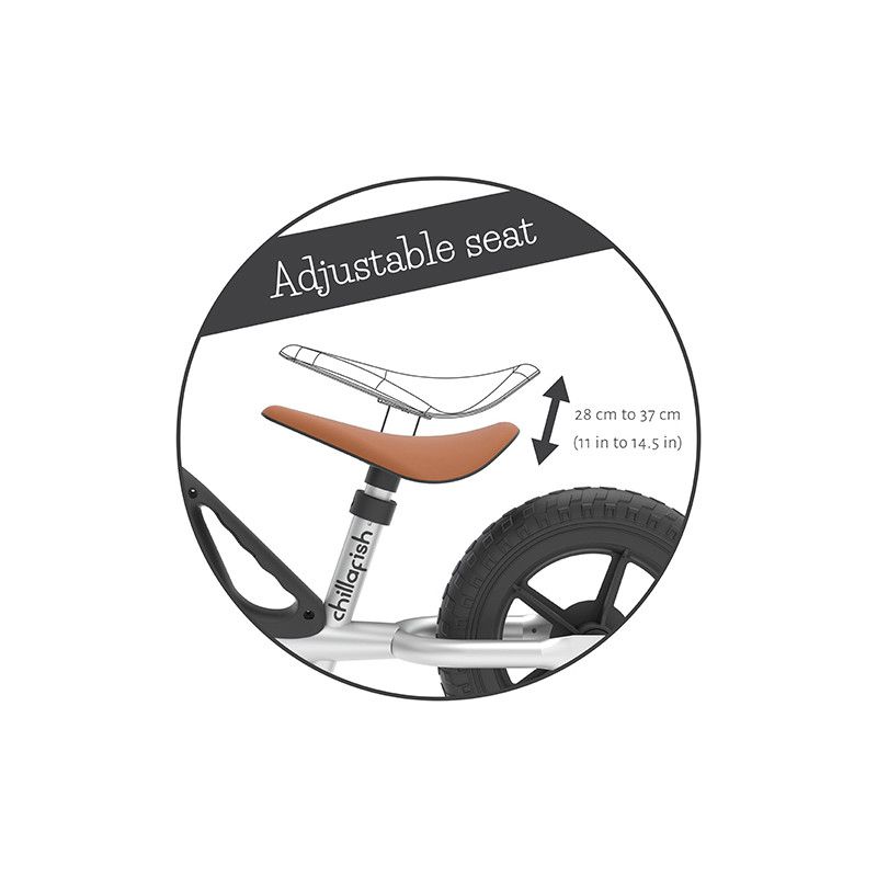 Колело за баланс, Charlie, 10 инча, сребристо