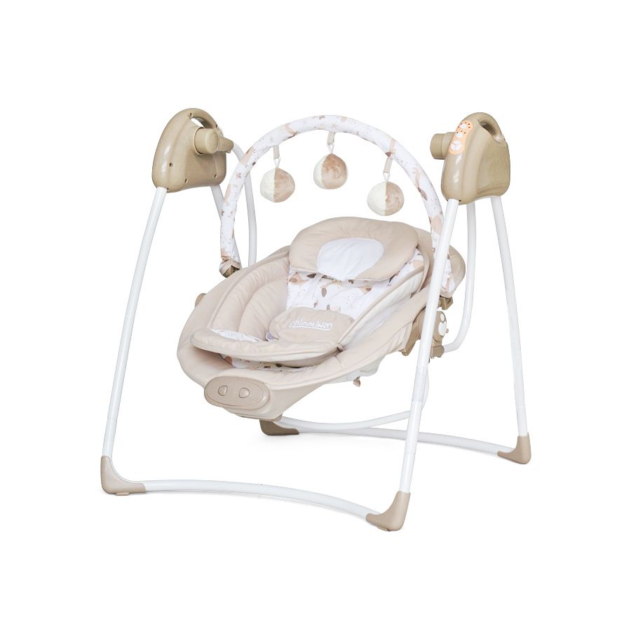 Chipolino, Електрическа люлка и шезлонг Парадайз, 2 в 1,  бежова