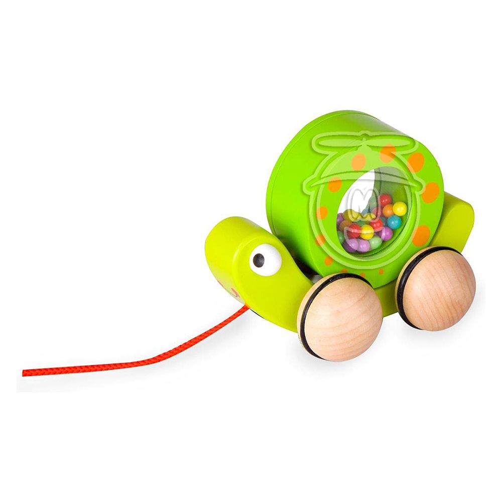 Classic world, Дървена играчка за дърпане, Охлюв с топчета