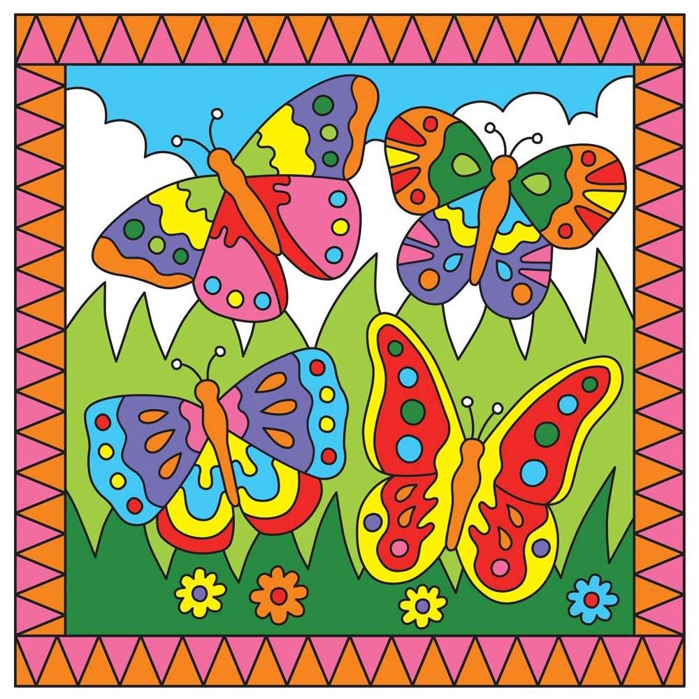 Рисувай по номера с флумастери, Пеперуди и жабки