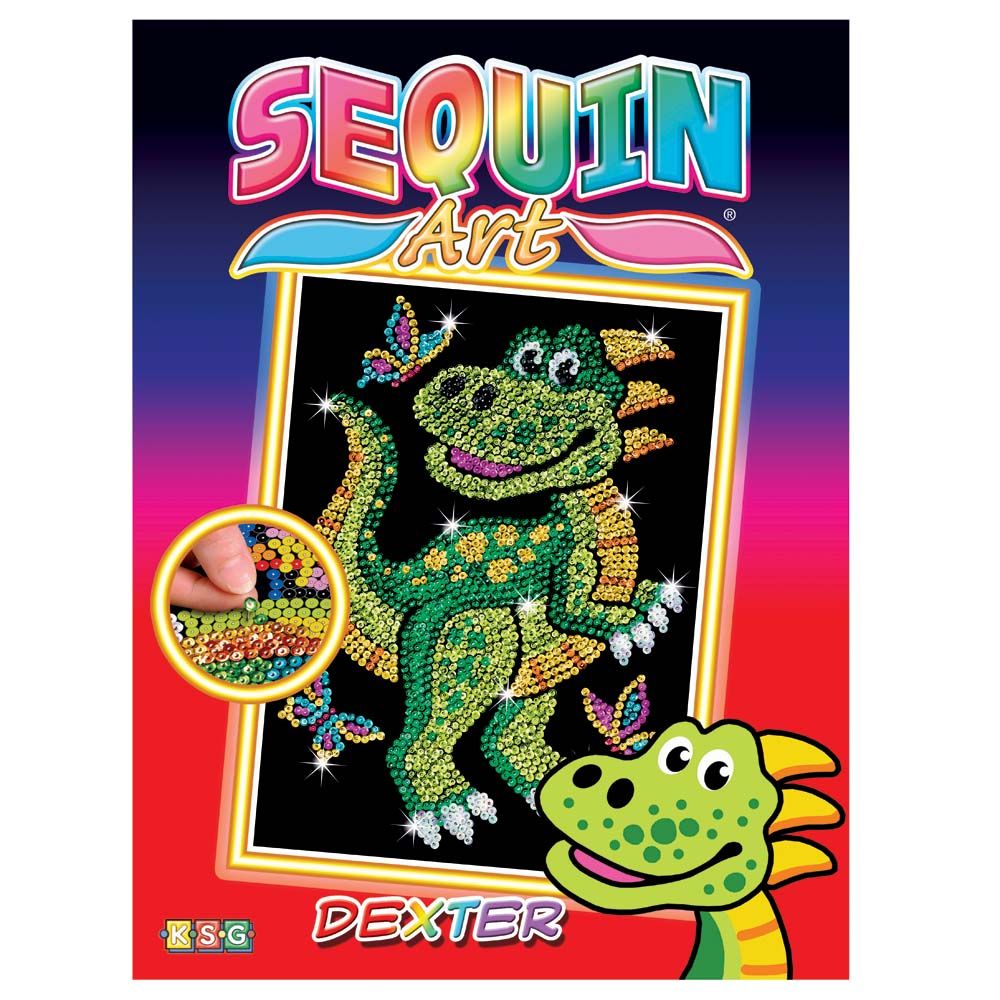 KSG crafts, Изкуство с пайети - голям размер, Динозавър