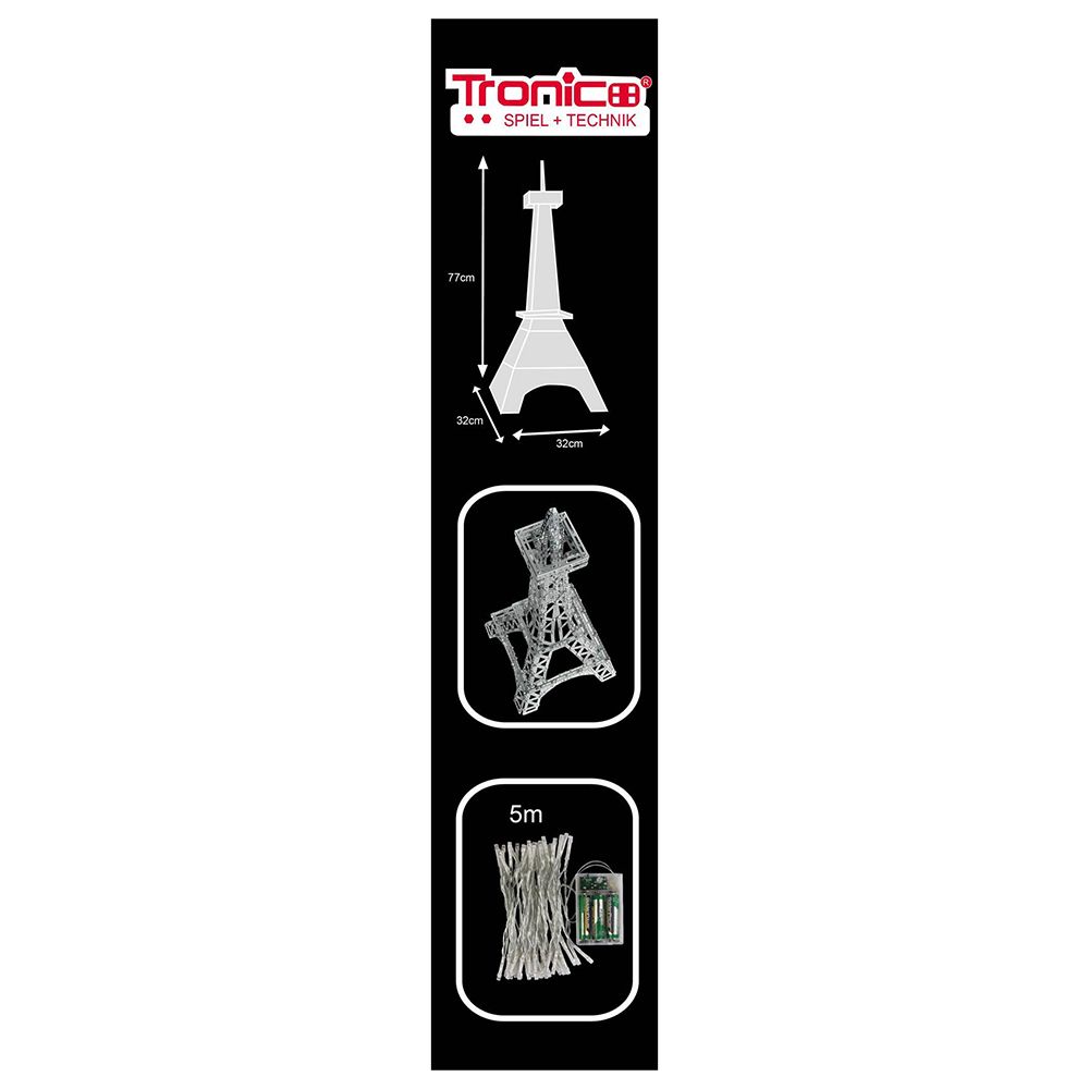 Метален конструктор, Айфеловата кула с LED светлини