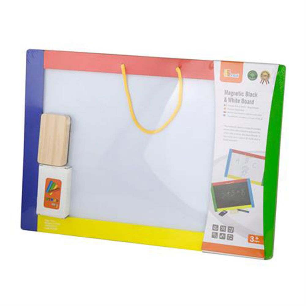 Дървена магнитна дъска за стена, с две лица